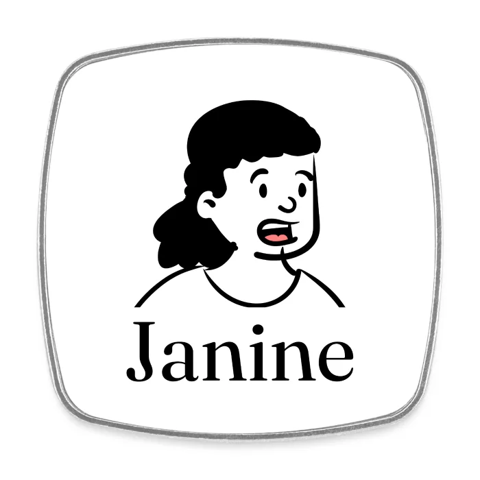 Magnet personnalisé au prénom Janine
