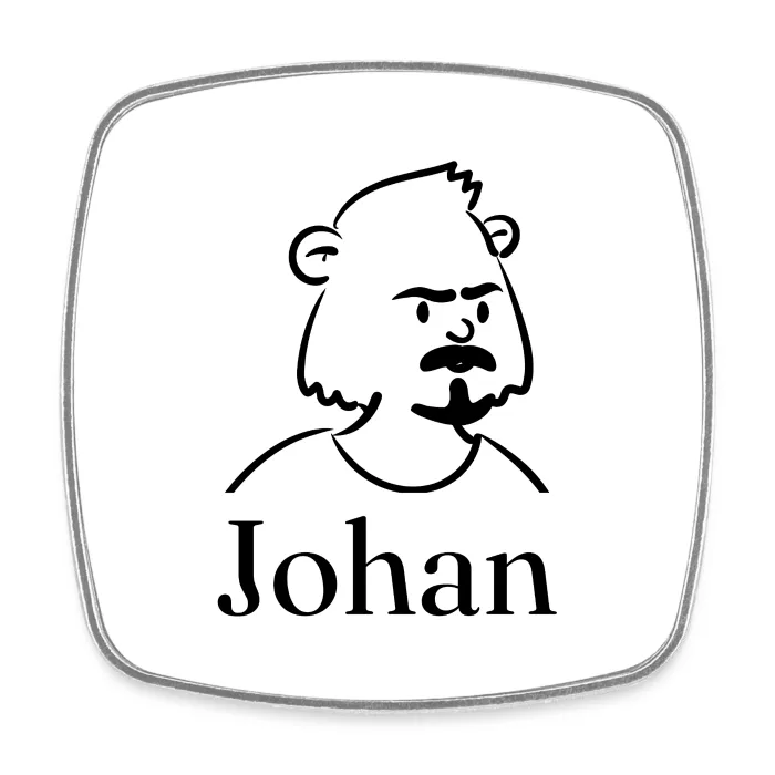 Magnet personnalisé au prénom Johan