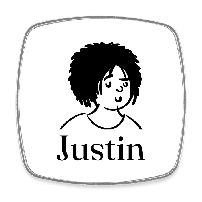 Magnet personnalisé au prénom Justin