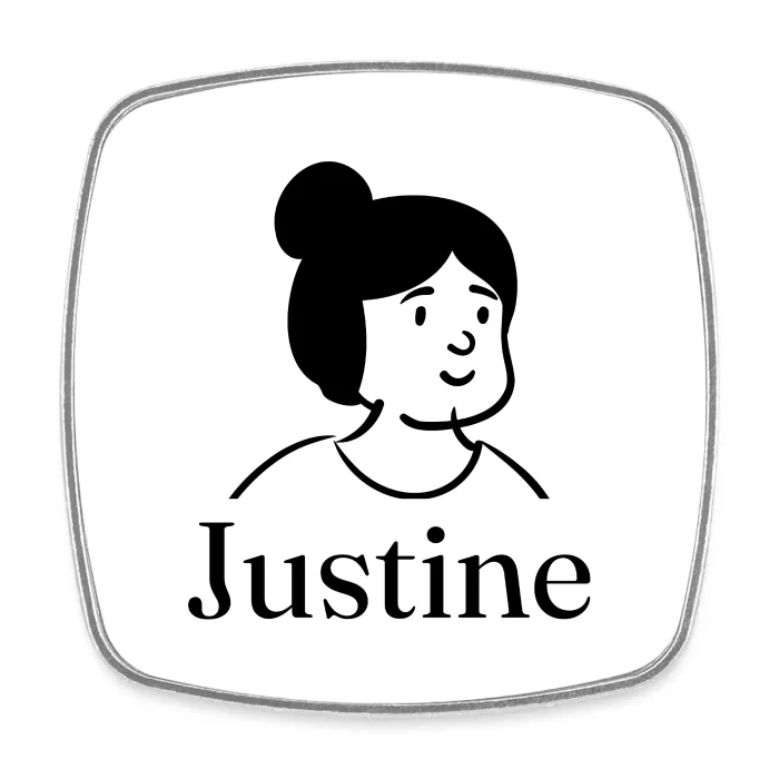 Magnet personnalisé au prénom Justine