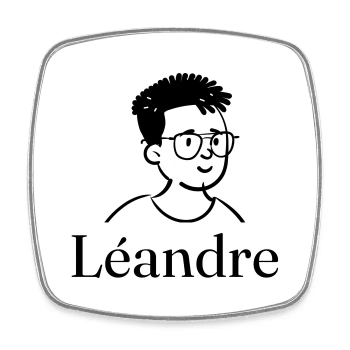 Magnet personnalisé au prénom Léandre