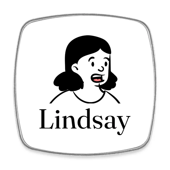 Magnet personnalisé au prénom Lindsay