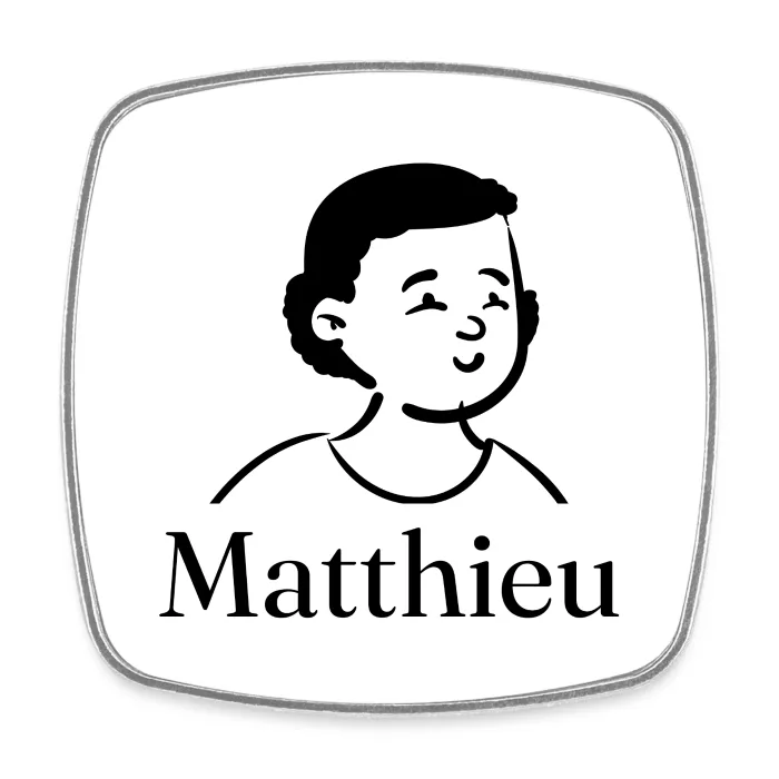 Magnet personnalisé au prénom Matthieu