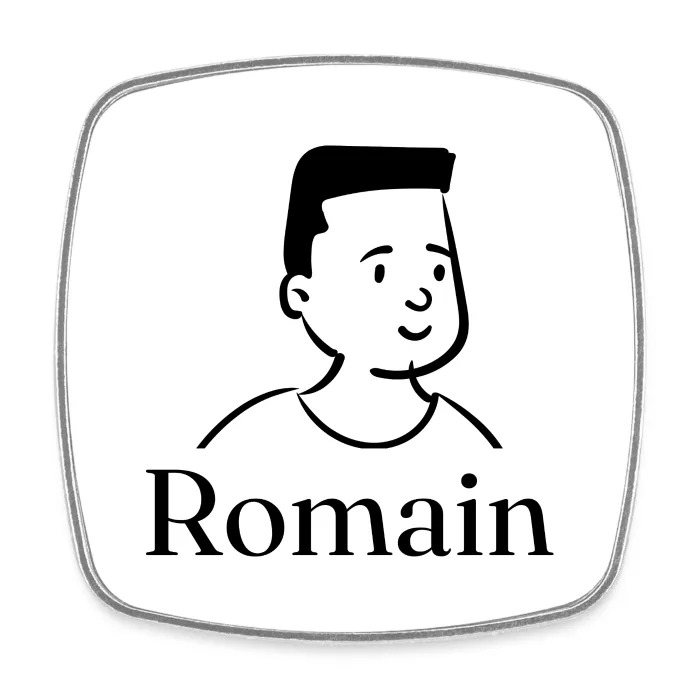 Magnet personnalisé au prénom Romain