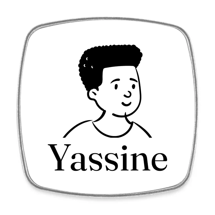 Magnet personnalisé au prénom Yassine