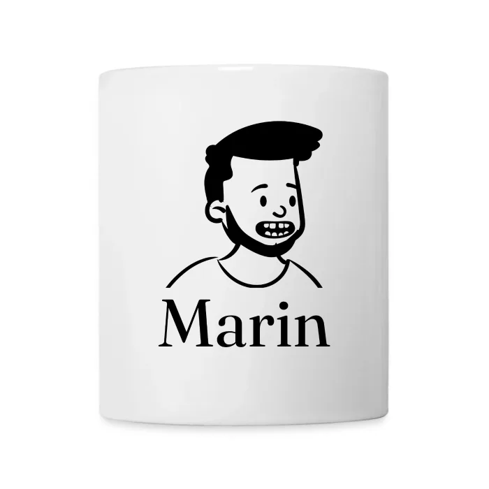 Mug personnalisé au prénom Marin