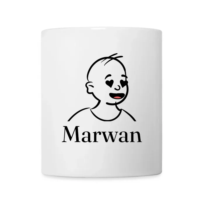 Mug personnalisé au prénom Marwan