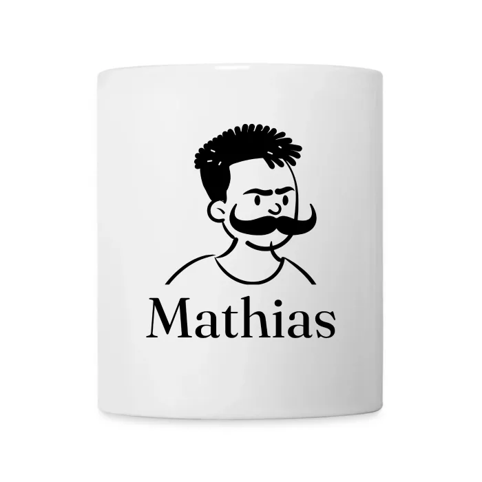 Mug personnalisé au prénom Mathias