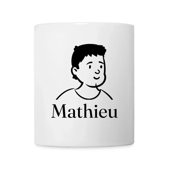 Mug personnalisé au prénom Mathieu