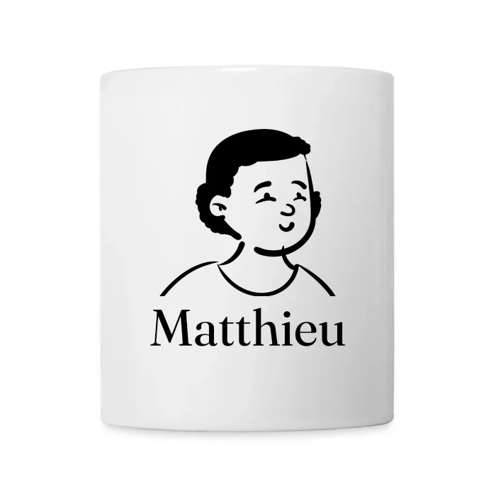 Mug personnalisé au prénom Matthieu