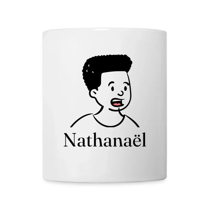 Mug personnalisé au prénom Nathanaël