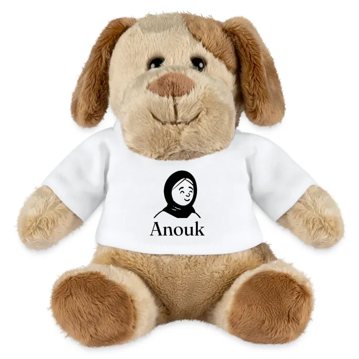 Peluche chien personnalisée au prénom Anouk