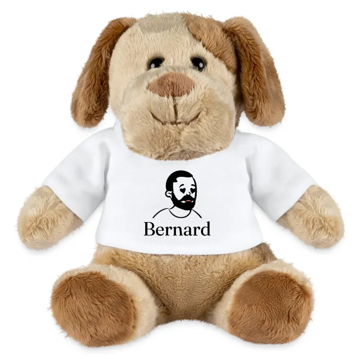 Peluche chien personnalisée au prénom Bernard