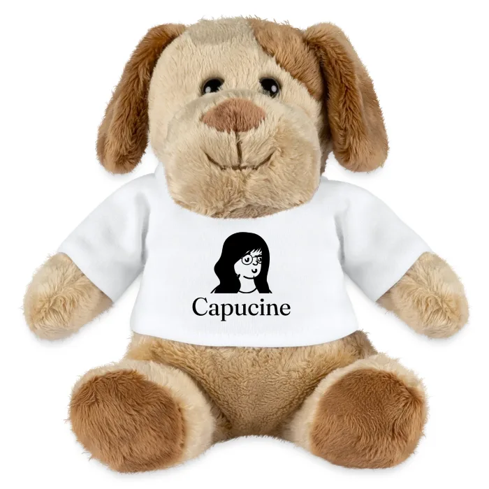 Peluche chien personnalisée au prénom Capucine
