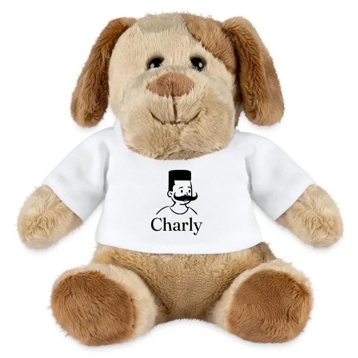 Peluche chien personnalisée au prénom Charly