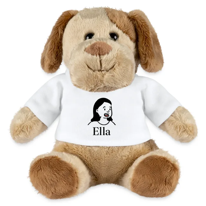 Peluche chien personnalisée au prénom Ella