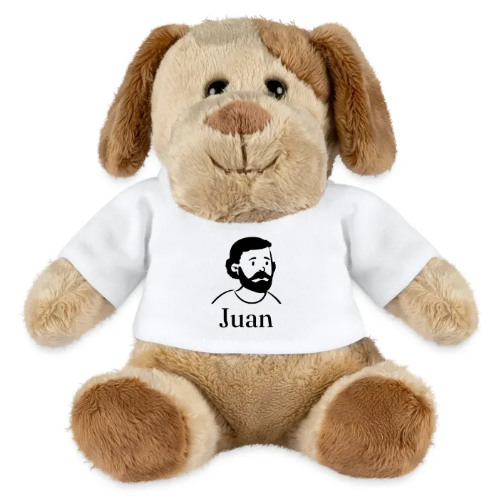 Peluche chien personnalisée au prénom Juan