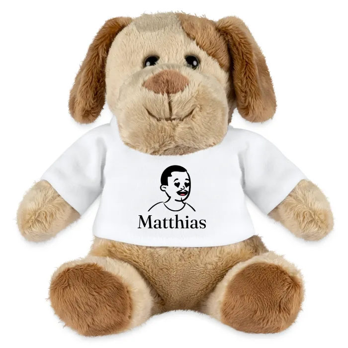Peluche chien personnalisée au prénom Matthias