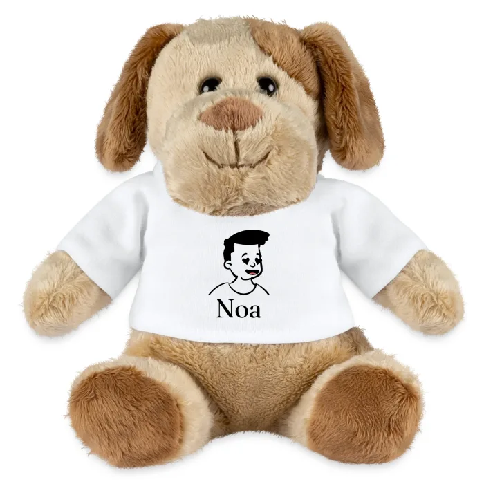 Peluche chien personnalisée au prénom Noa