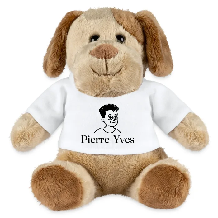 Peluche chien personnalisée au prénom Pierre-Yves