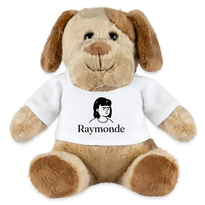 Peluche chien personnalisée au prénom Raymonde