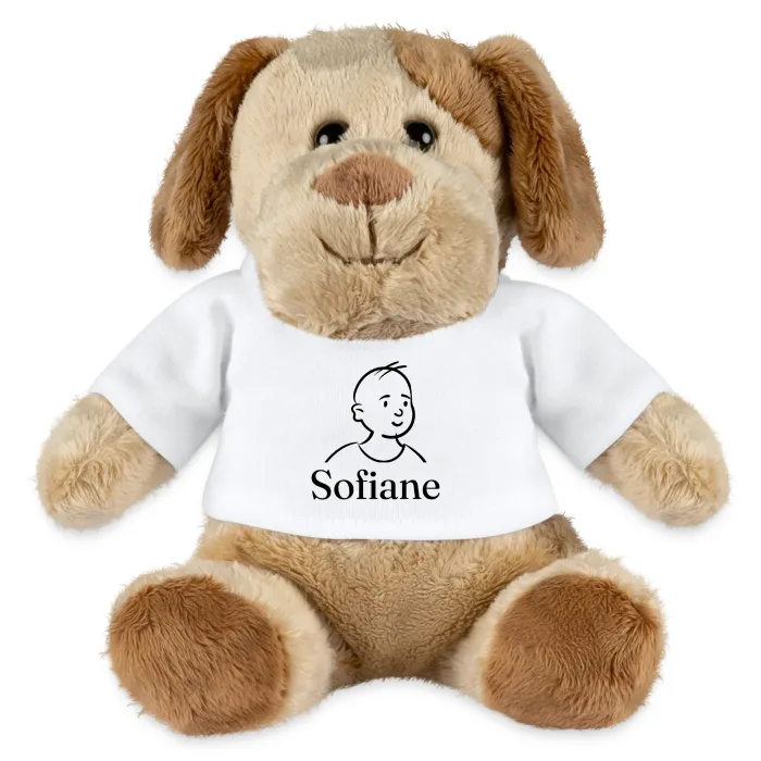 Peluche chien personnalisée au prénom Sofiane