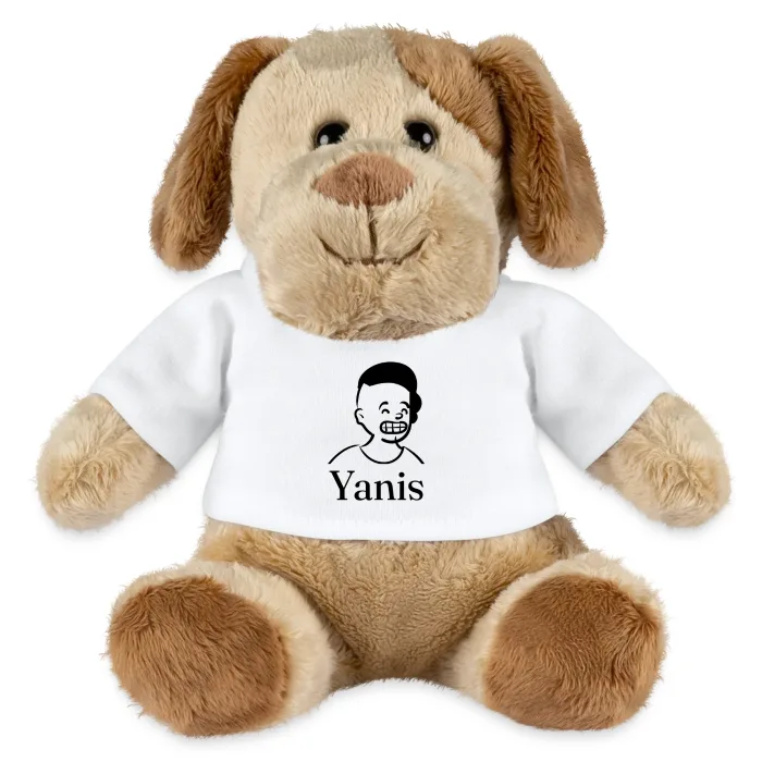 Peluche chien personnalisée au prénom Yanis