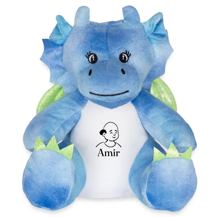 Peluche dragon personnalisée au prénom Amir