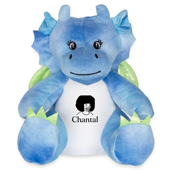 Peluche dragon personnalisée au prénom Chantal