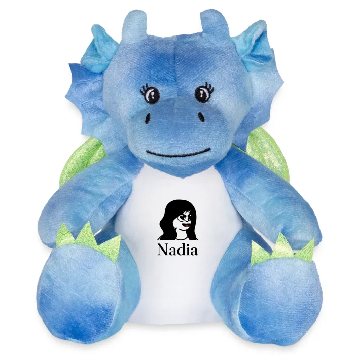 Peluche dragon personnalisée au prénom Nadia
