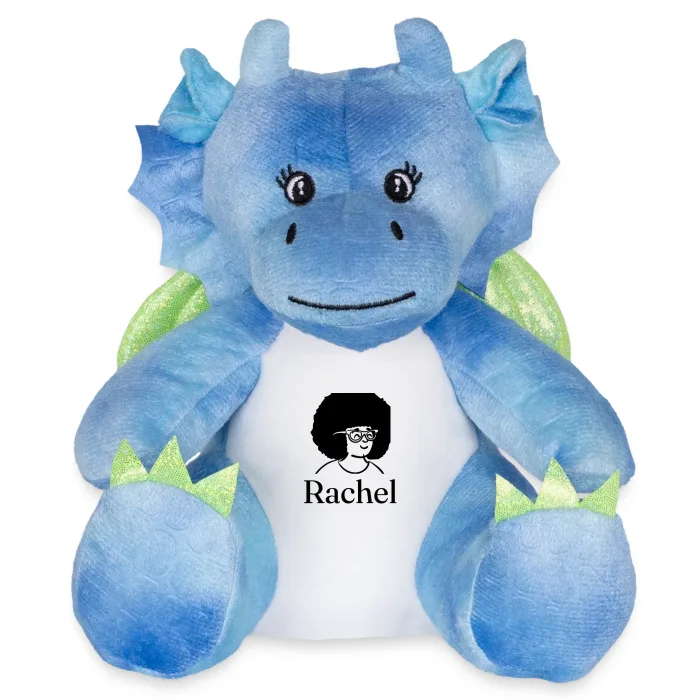 Peluche dragon personnalisée au prénom Rachel