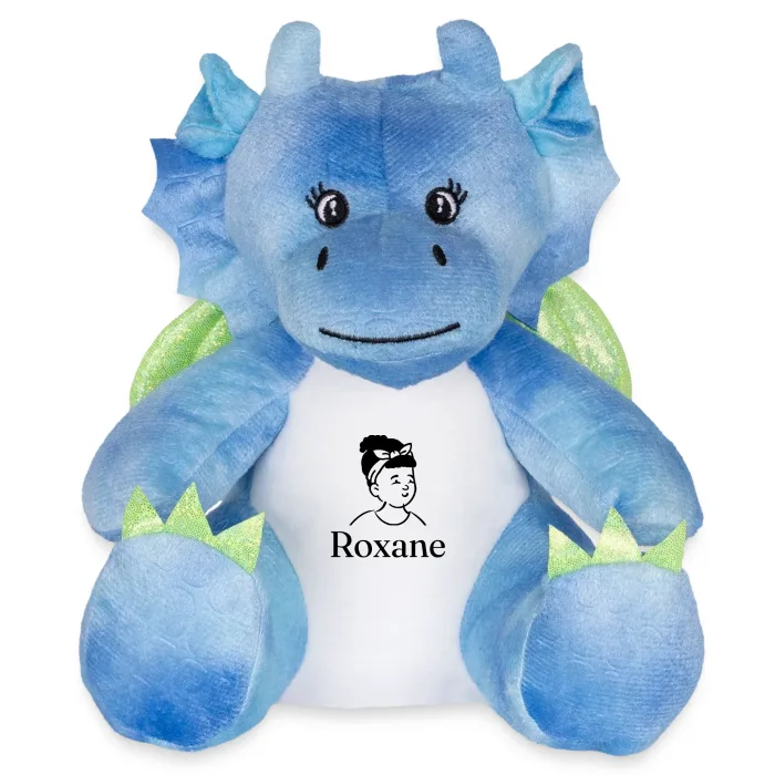 Peluche dragon personnalisée au prénom Roxane