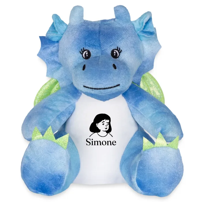 Peluche dragon personnalisée au prénom Simone