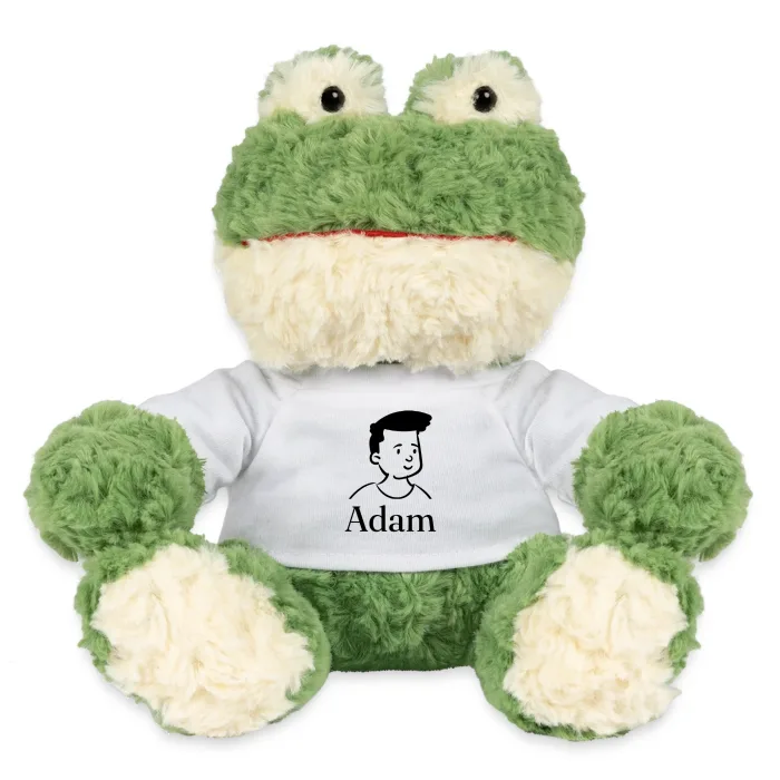 Peluche grenouille personnalisée au prénom Adam