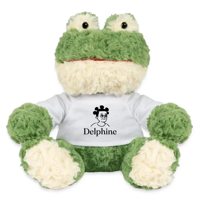 Peluche grenouille personnalisée au prénom Delphine