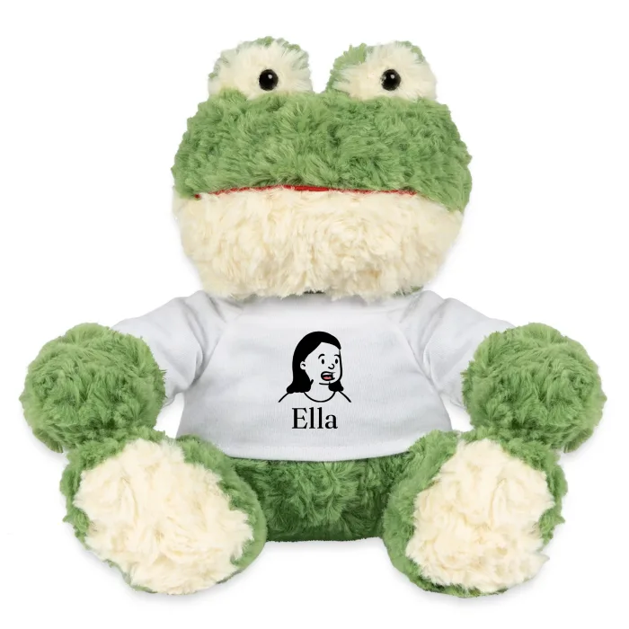 Peluche grenouille personnalisée au prénom Ella