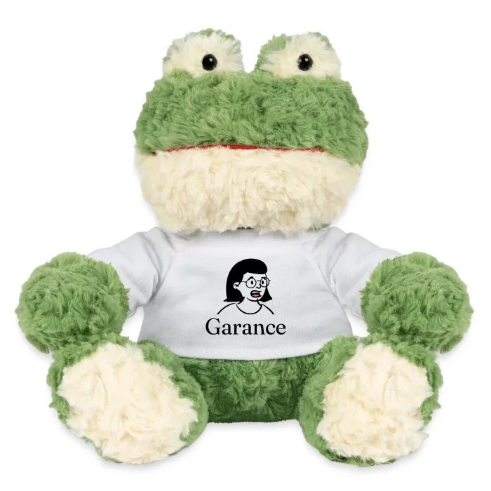 Peluche grenouille personnalisée au prénom Garance
