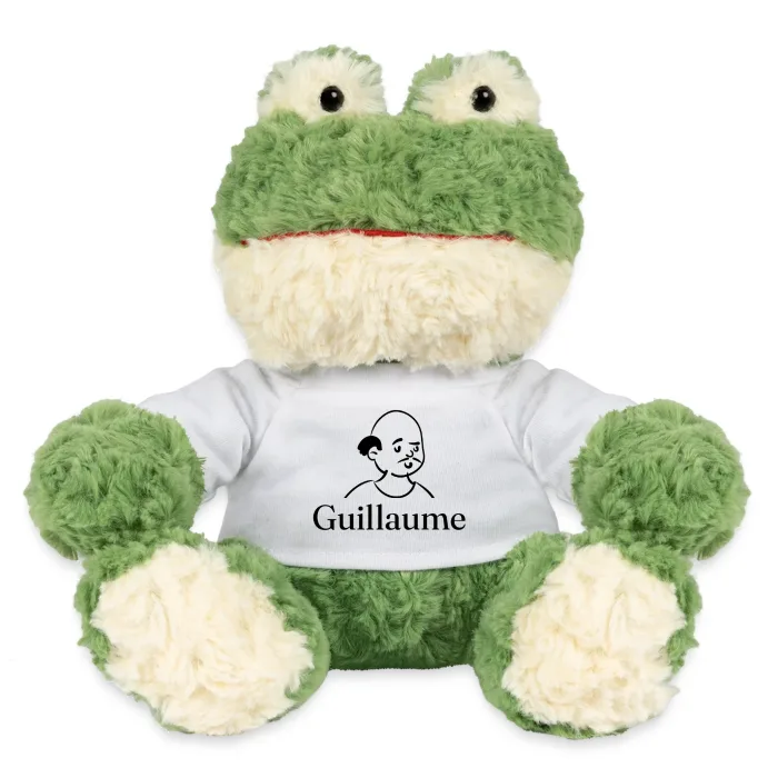 Peluche grenouille personnalisée au prénom Guillaume