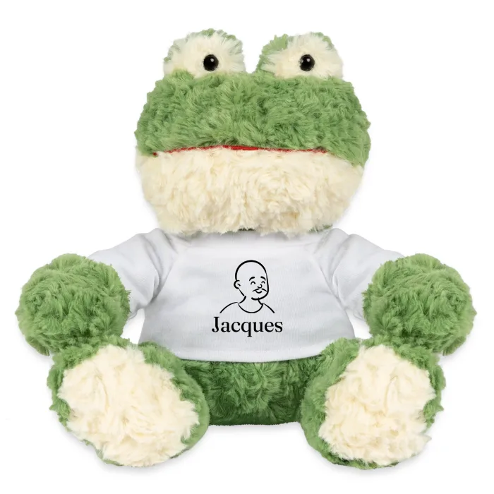 Peluche grenouille personnalisée au prénom Jacques
