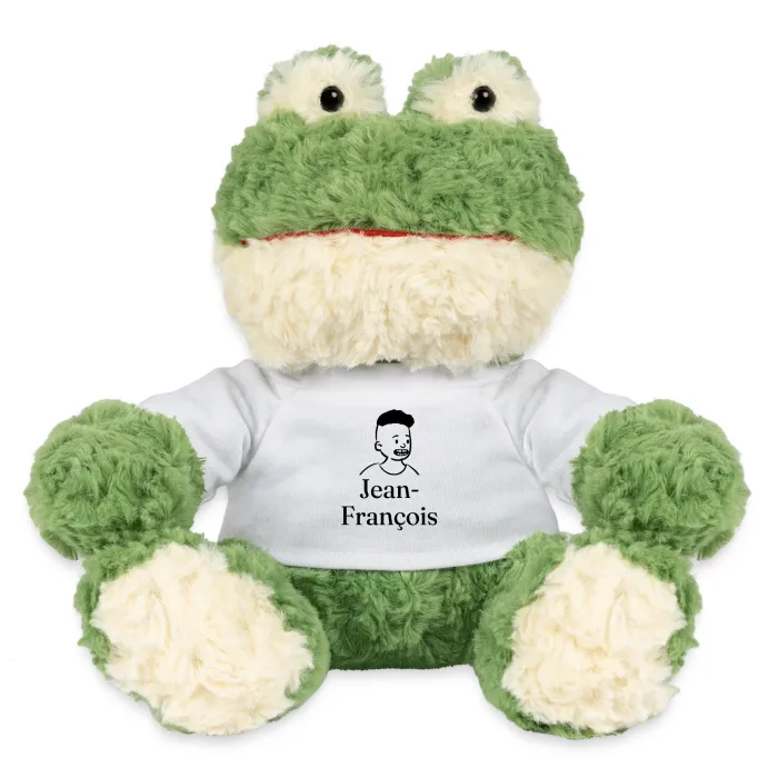 Peluche grenouille personnalisée au prénom Jean-François