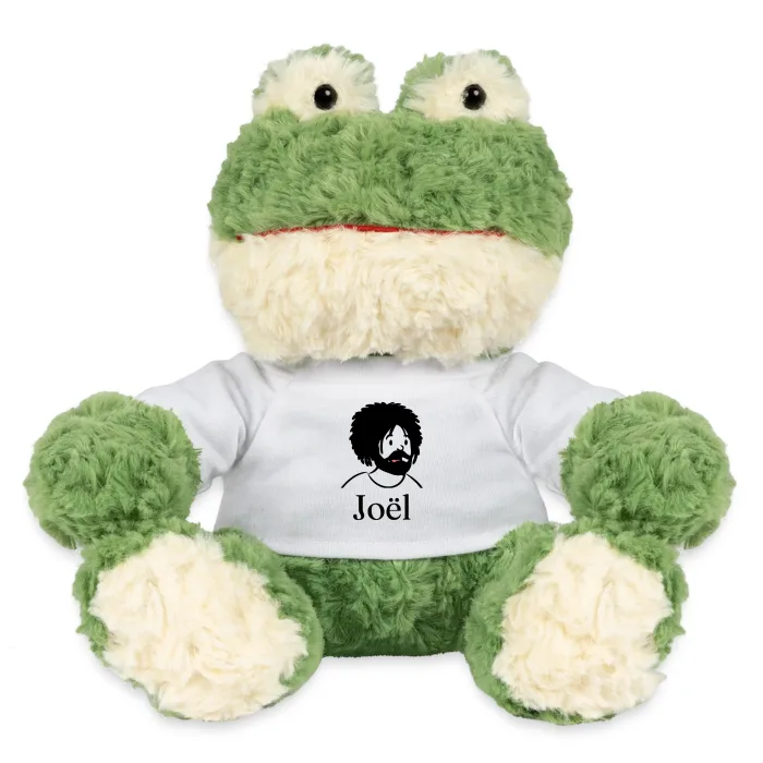 Peluche grenouille personnalisée au prénom Joël