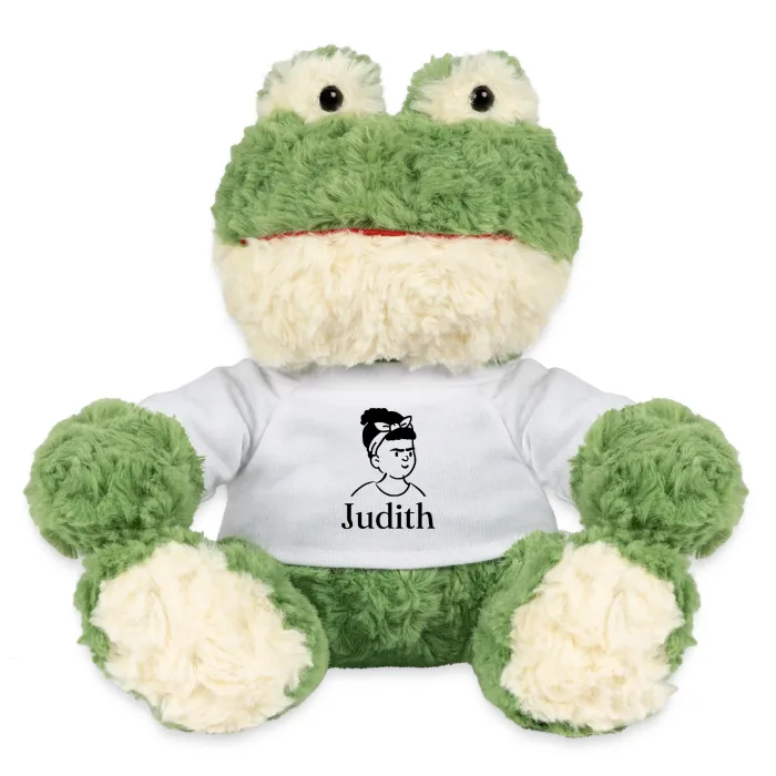 Peluche grenouille personnalisée au prénom Judith