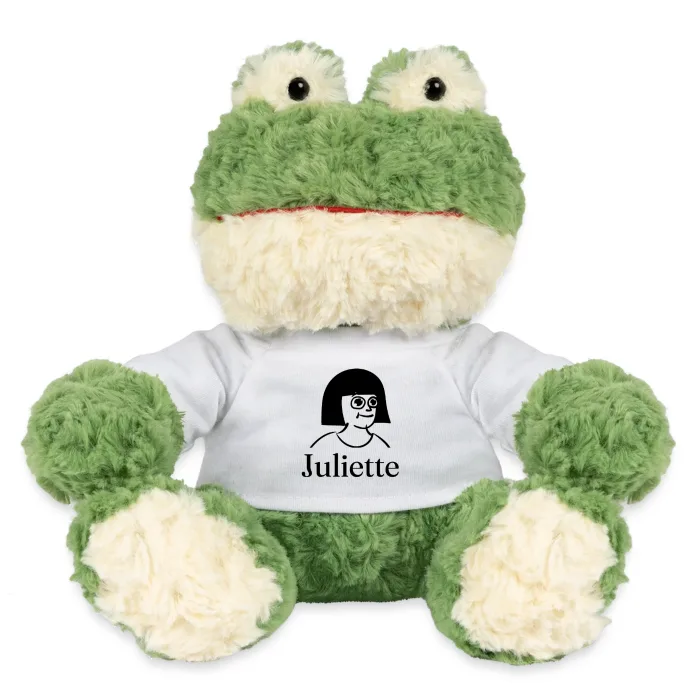 Peluche grenouille personnalisée au prénom Juliette