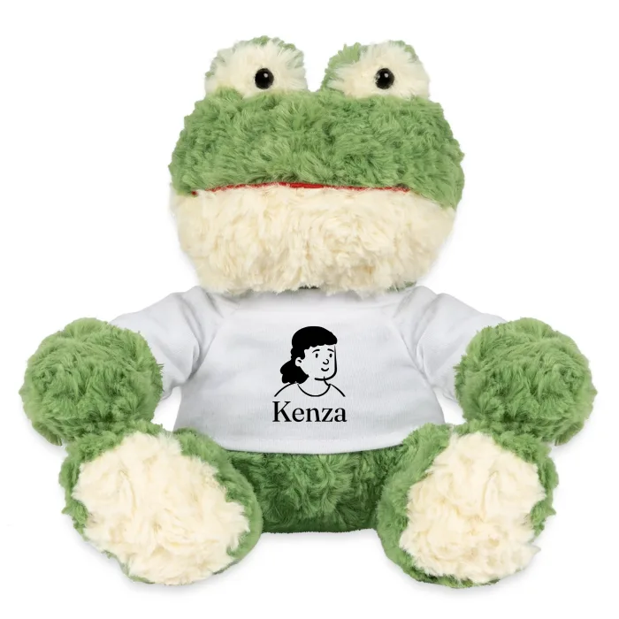 Peluche grenouille personnalisée au prénom Kenza