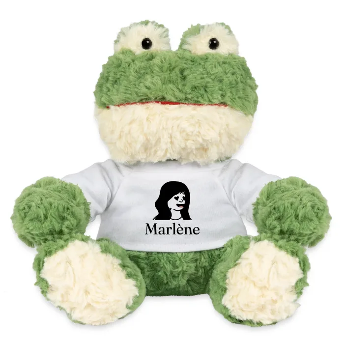 Peluche grenouille personnalisée au prénom Marlène