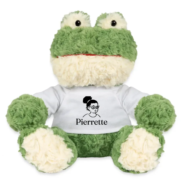 Peluche grenouille personnalisée au prénom Pierrette