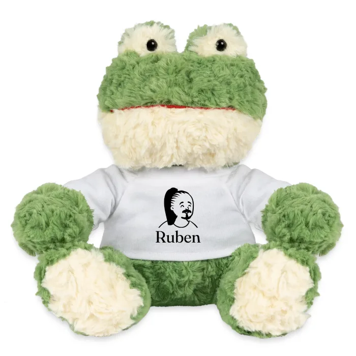 Peluche grenouille personnalisée au prénom Ruben