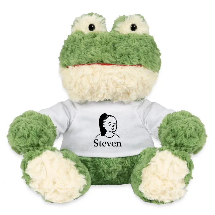 Peluche grenouille personnalisée au prénom Steven