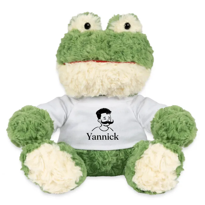 Peluche grenouille personnalisée au prénom Yannick