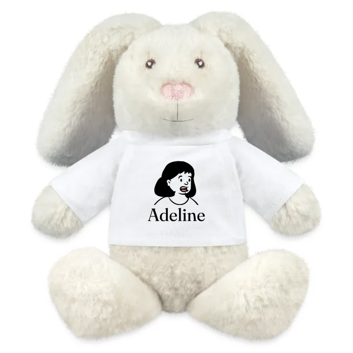 Peluche lapin personnalisée au prénom Adeline